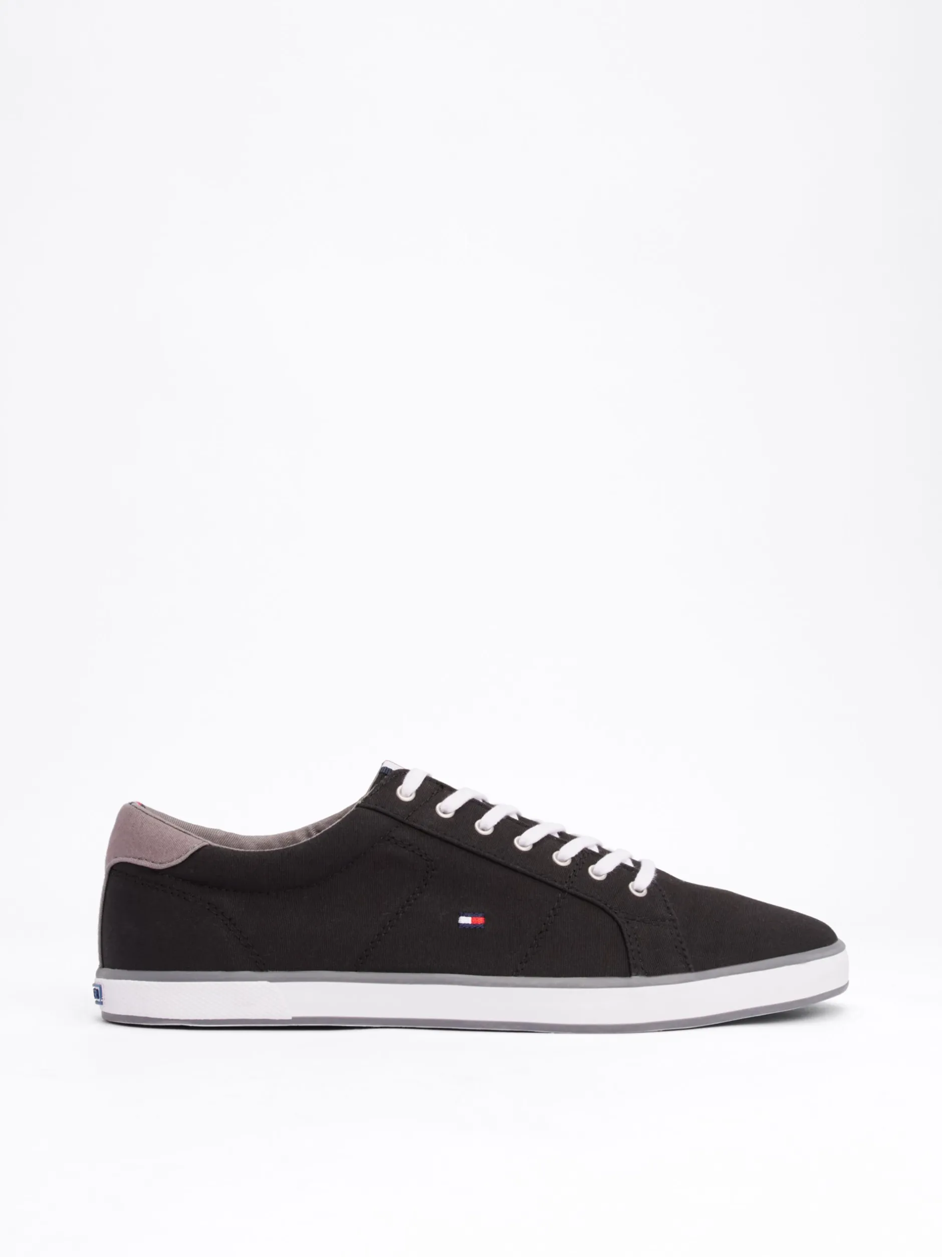 Sneakersy*Tommy Hilfiger Tenisówki Płócienne Sznurowane BLACK