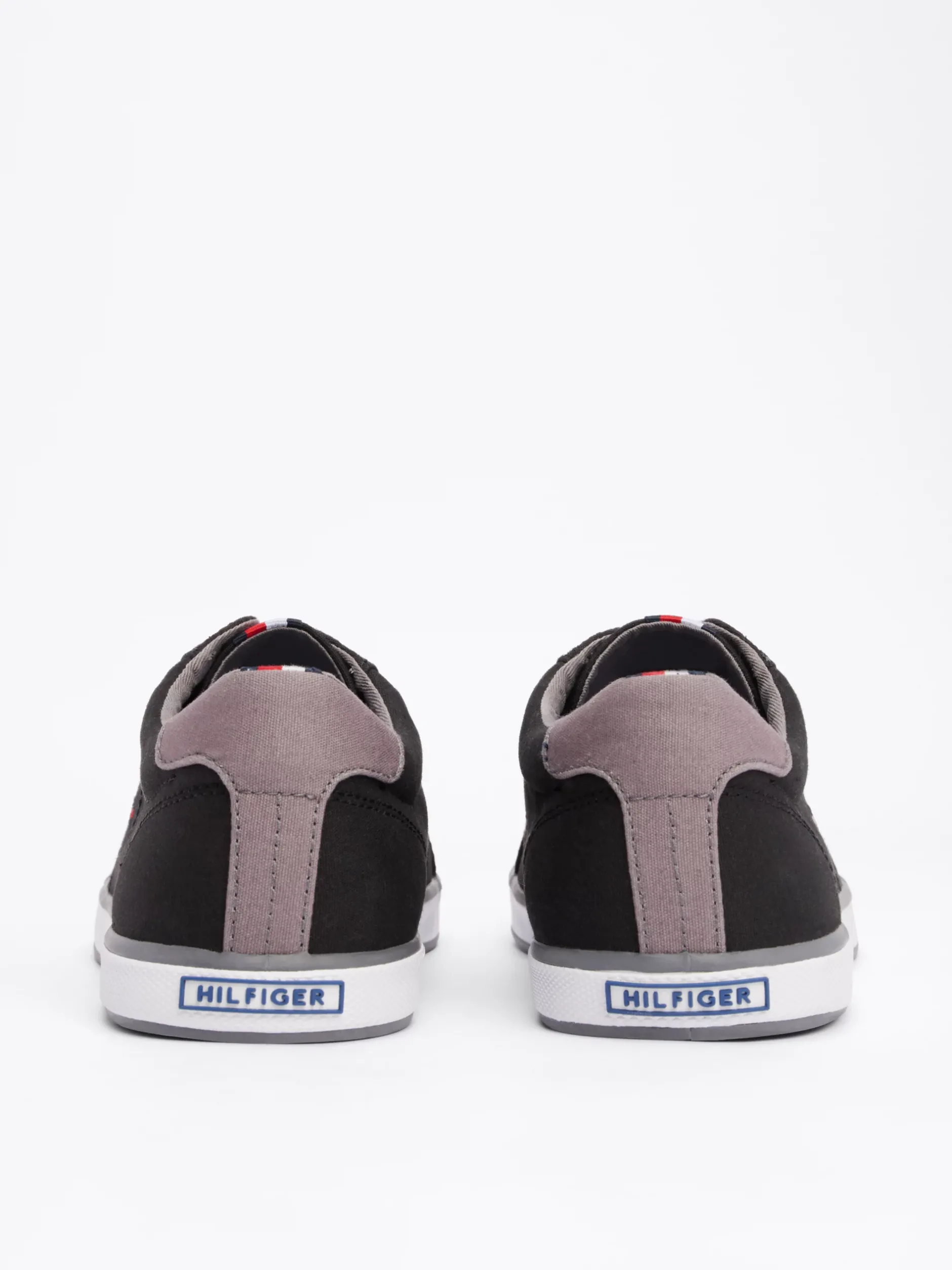 Sneakersy*Tommy Hilfiger Tenisówki Płócienne Sznurowane BLACK