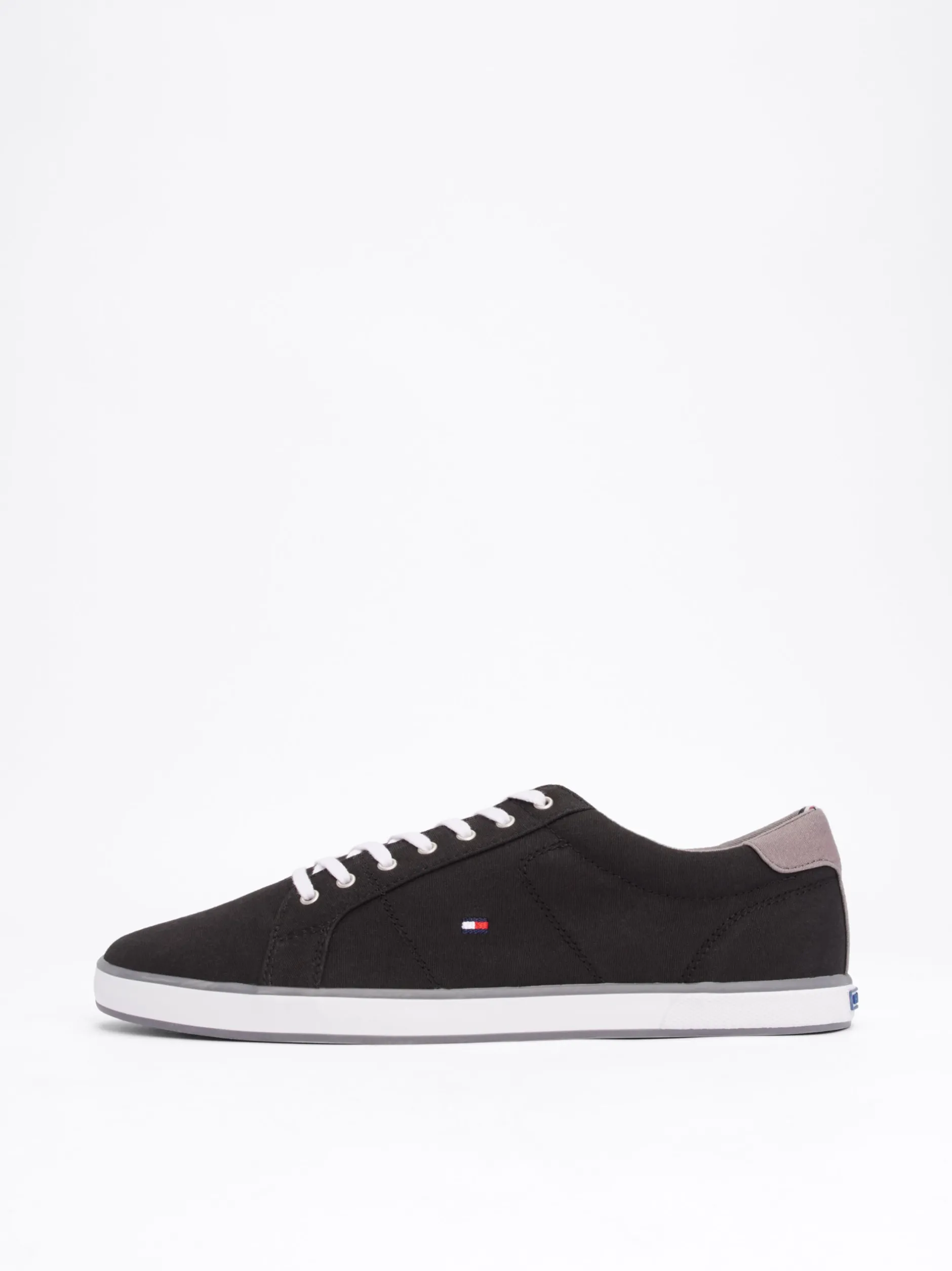 Sneakersy*Tommy Hilfiger Tenisówki Płócienne Sznurowane BLACK