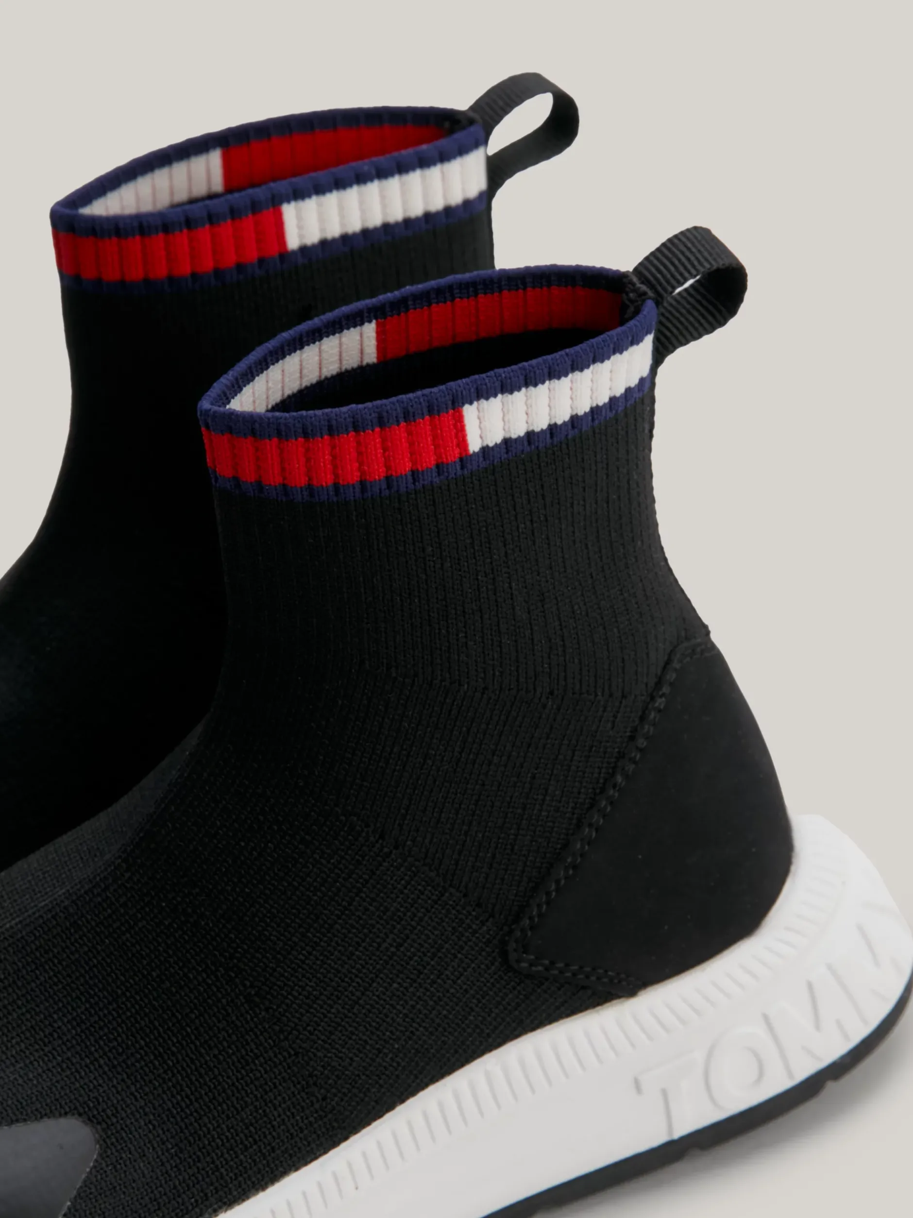 Obuwie I Akcesoria|Obuwie I Akcesoria*Tommy Hilfiger Tenisówki Skarpetkowe Z Sygnowaną Tasiemką BLACK