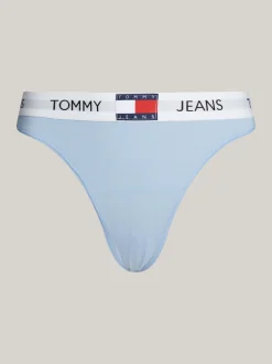 Bielizna|Figi*Tommy Hilfiger Thongi Heritage Z Logo Na Pasku CHAMBRAY BLUE