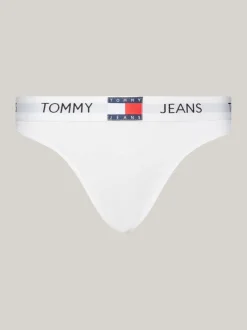 Figi|Bielizna*Tommy Hilfiger Thongi Heritage Z Logo Na Pasku WHITE