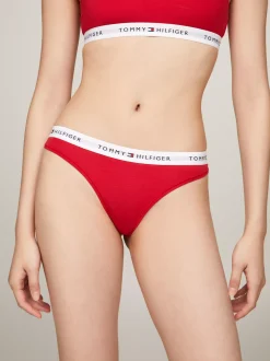 Figi|Bielizna*Tommy Hilfiger Thongi Hilfiger Icon Z Logo W Talii PRIMARY RED