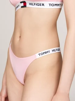 Figi|Bielizna*Tommy Hilfiger Thongi TH Heritage Z Logo BALLET PINK