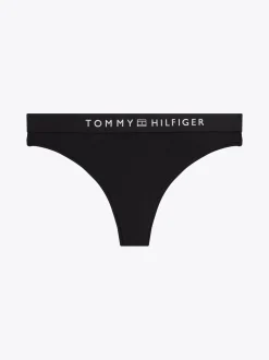 Figi|Bielizna*Tommy Hilfiger Thongi Z Dopasowanym Kolorystycznie Logo BLACK