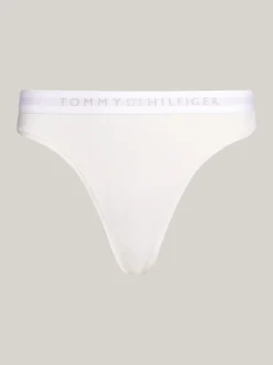 Figi|Bielizna*Tommy Hilfiger Thongi Z Dopasowanym Kolorystycznie Logo IVORY