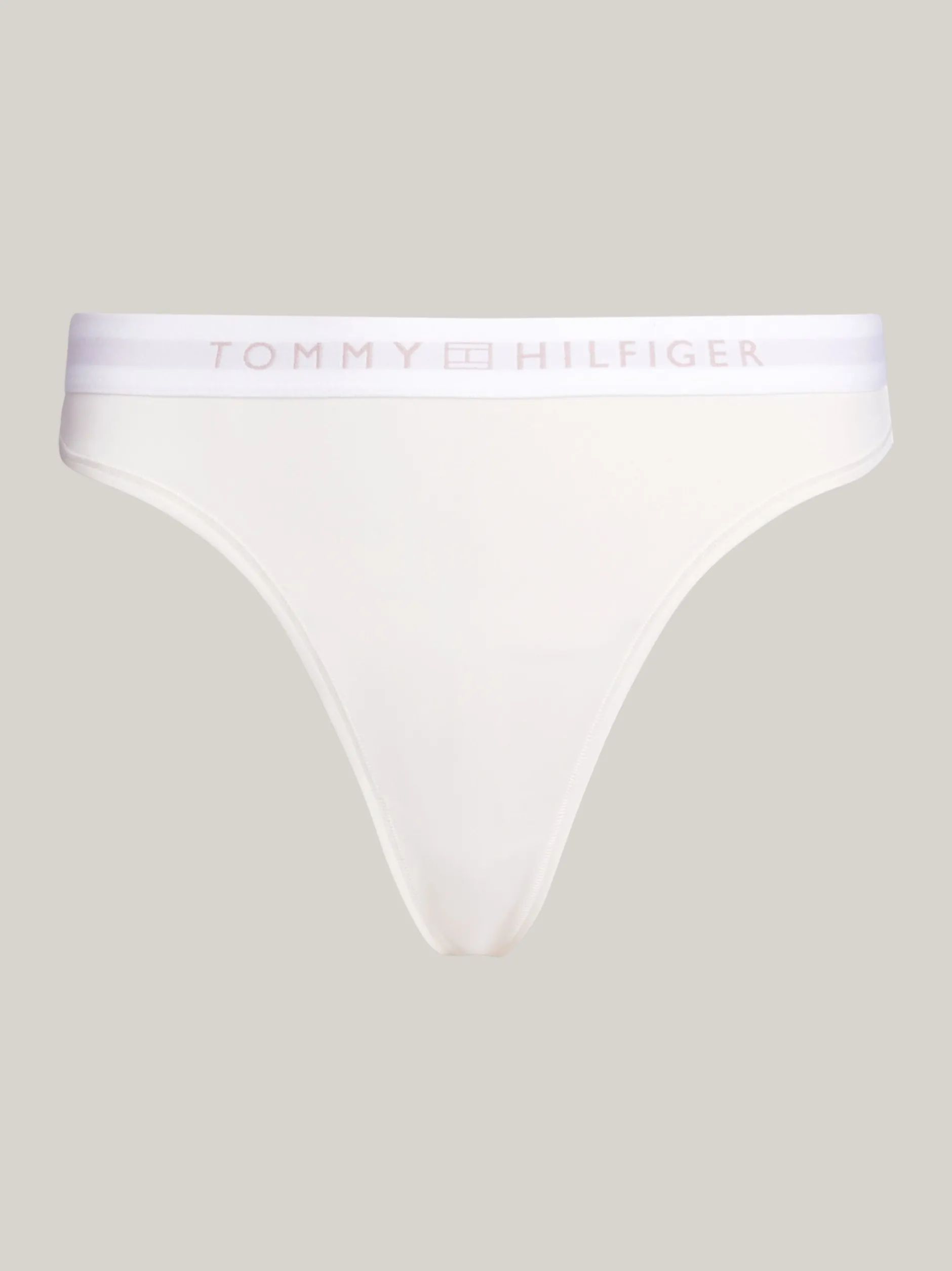 Figi|Bielizna*Tommy Hilfiger Thongi Z Dopasowanym Kolorystycznie Logo IVORY