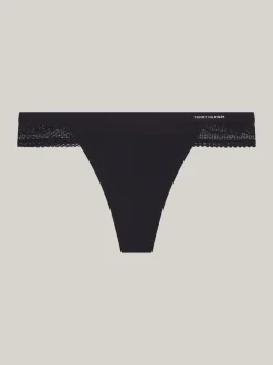 Bielizna|Figi*Tommy Hilfiger Thongi Z Koronką I Logo DESERT SKY