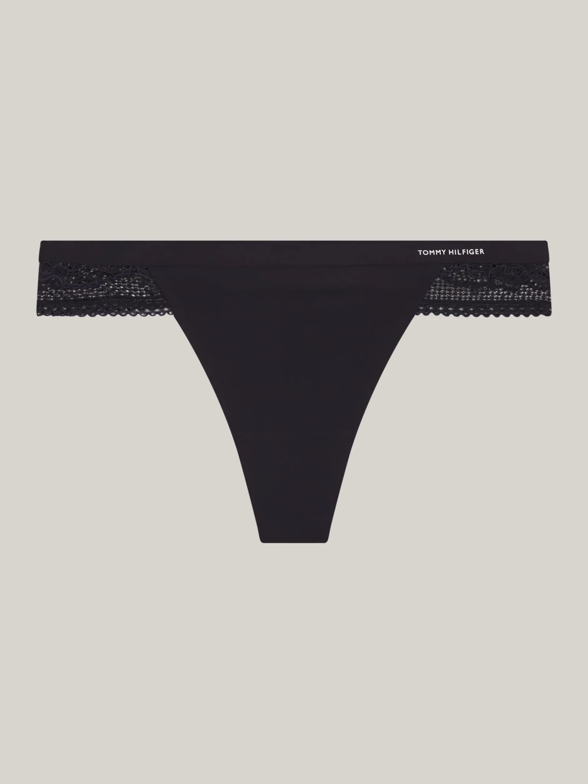 Bielizna|Figi*Tommy Hilfiger Thongi Z Koronką I Logo DESERT SKY