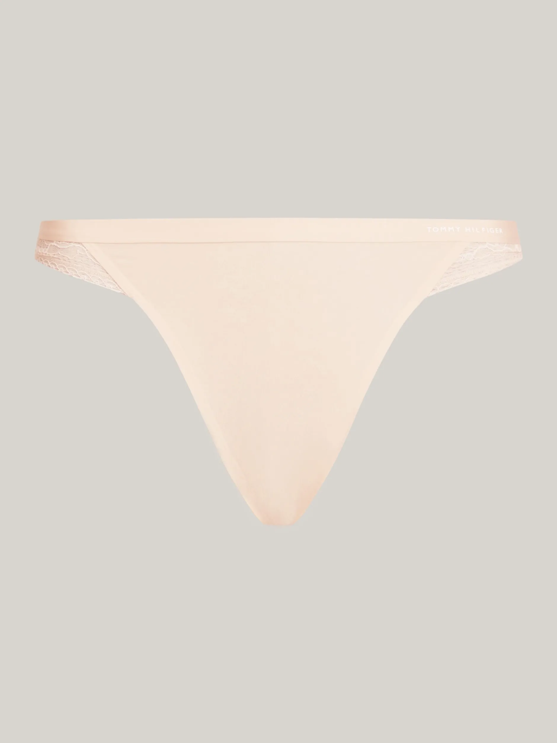 Figi|Bielizna*Tommy Hilfiger Thongi Z Koronką I Logo MISTY BLUSH