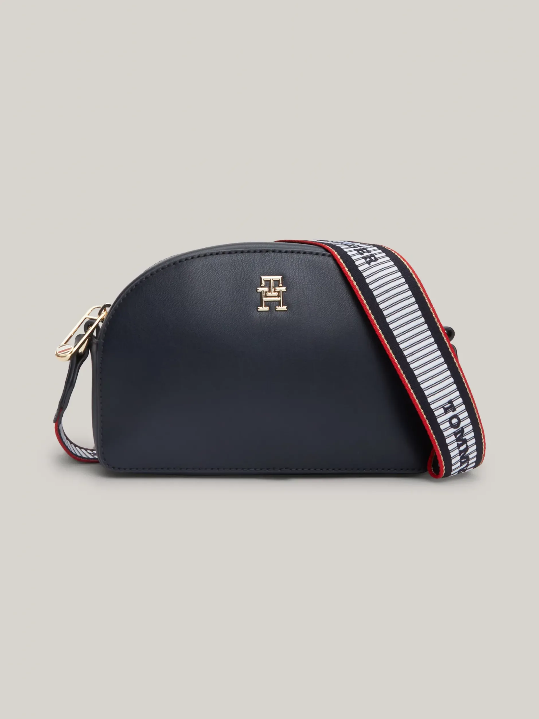 Torebki Na Pasku*Tommy Hilfiger Torba Na Aparat Corporate Z Parcianym Paskiem SPACE BLUE