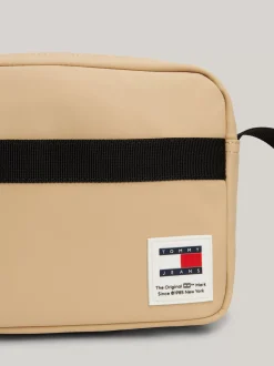 Torebki Na Pasku*Tommy Hilfiger Torba Na Aparat Essential Z Parcianym Paskiem GENTLE GOLD