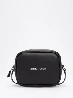 Torebki Na Pasku*Tommy Hilfiger Torba Na Aparat Z Paskiem Na Ramię I Logo BLACK