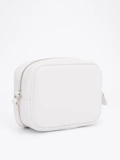 Torebki Na Pasku*Tommy Hilfiger Torba Na Aparat Z Paskiem Na Ramię I Logo WHITE