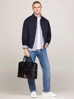 Torby Na Laptopa*Tommy Hilfiger Torba Na Laptop Z Paskiem Crossover BLACK