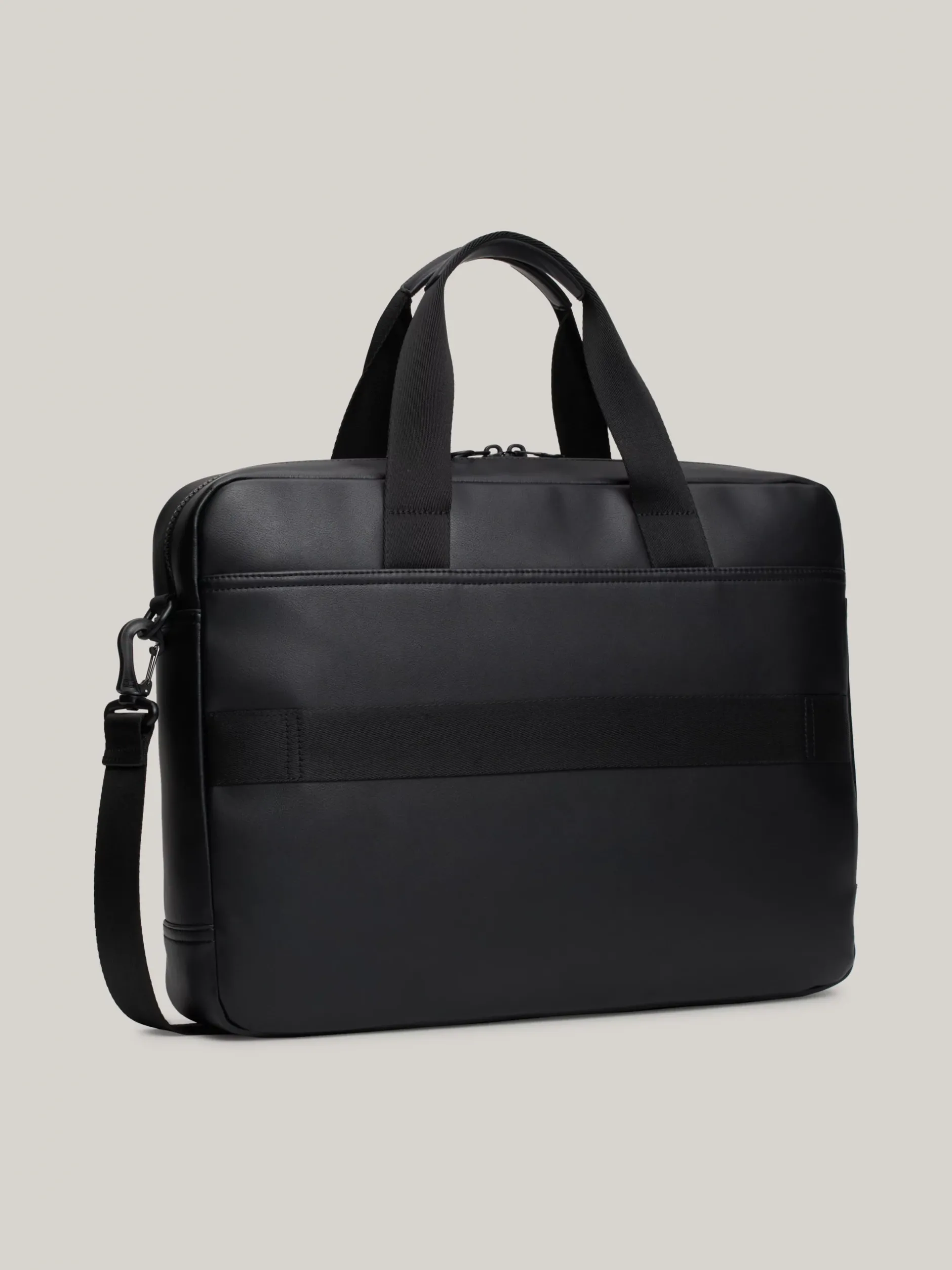Torby Na Laptopa*Tommy Hilfiger Torba Na Laptopa Z Fakturą Piki Na Kieszonce BLACK