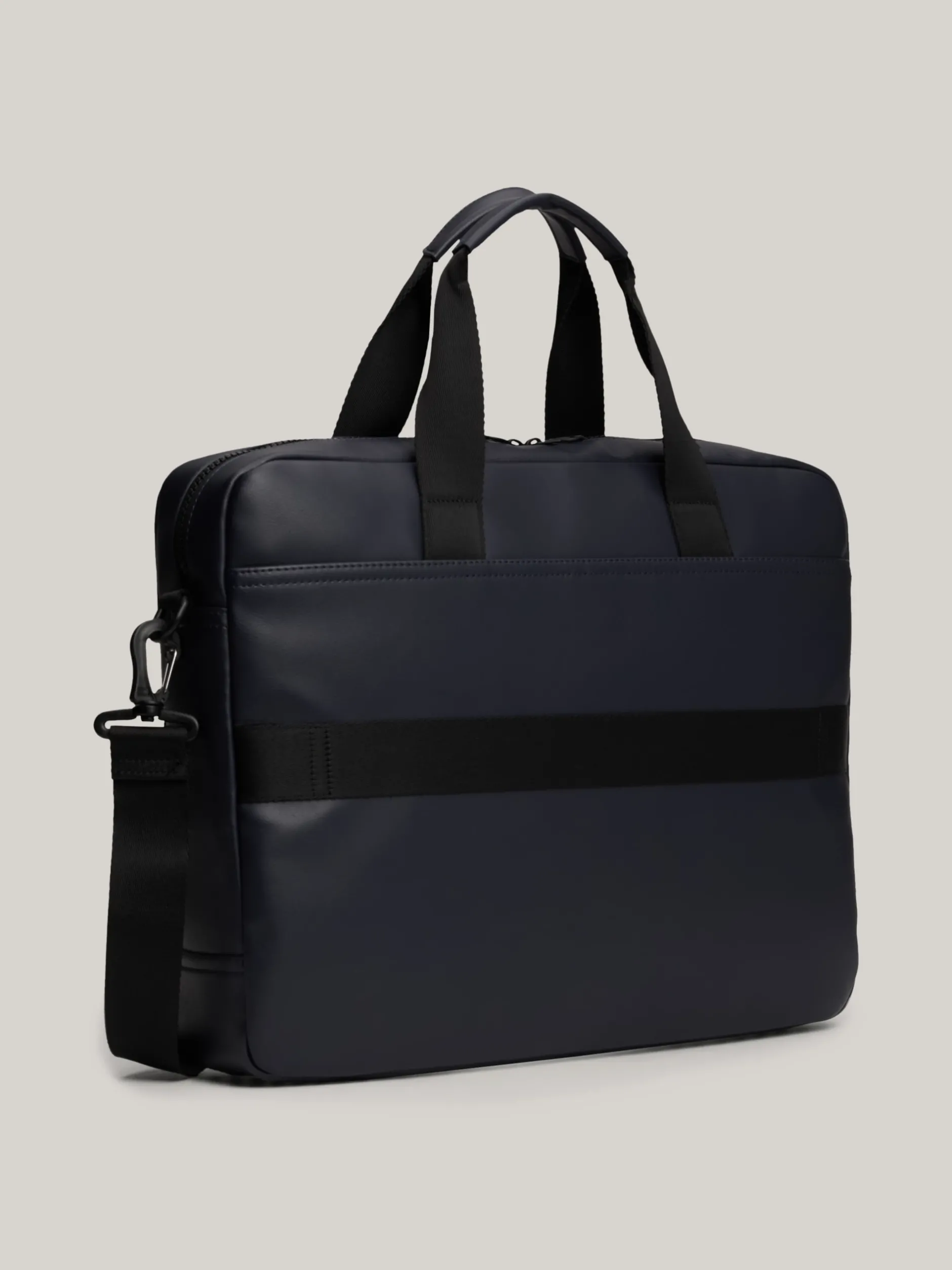 Torby Na Laptopa*Tommy Hilfiger Torba Na Laptopa Z Fakturą Piki Na Kieszonce SPACE BLUE