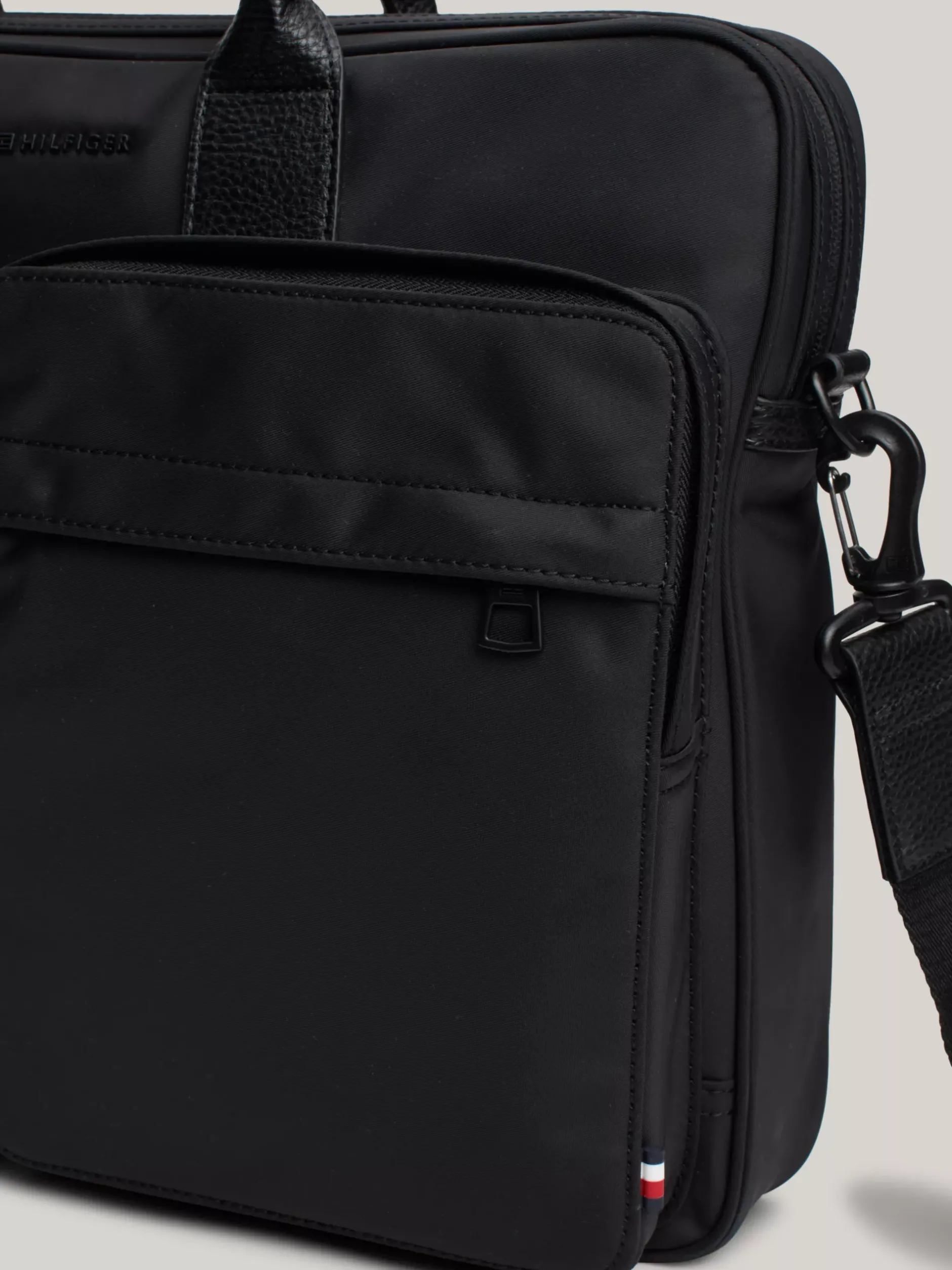 Torby Na Laptopa*Tommy Hilfiger Torba Na Laptopa Z Logo Na Pasku BLACK