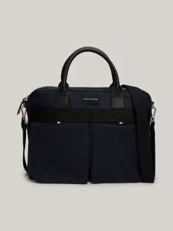 Torby Na Laptopa*Tommy Hilfiger Torba Na Laptopa Z Naszywką Z Logo SPACE BLUE