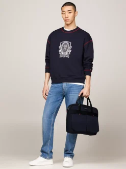 Torby Na Laptopa*Tommy Hilfiger Torba Na Laptopa Z Naszywką Z Logo SPACE BLUE