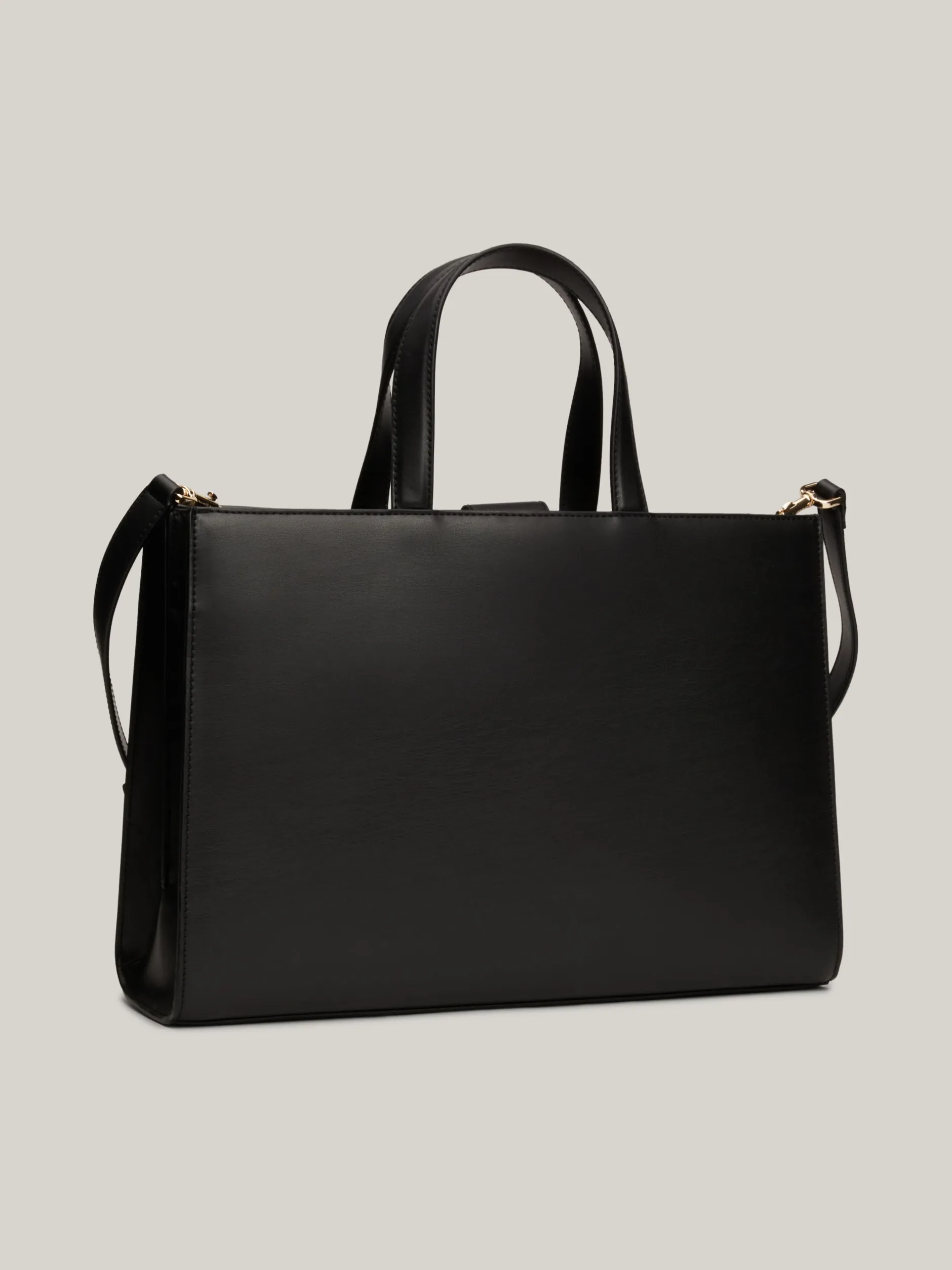 Torebki Tote*Tommy Hilfiger Torba Na Pasku Z Monogramem TH BLACK