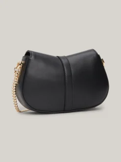 Torebki Na Pasku*Tommy Hilfiger Torba Na Ramię Heritage Z łańcuszkiem BLACK
