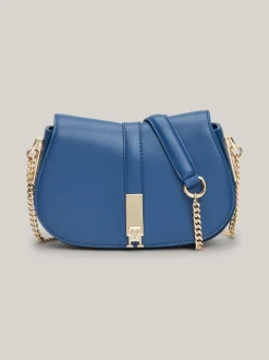 Torebki Na Pasku*Tommy Hilfiger Torba Na Ramię Heritage Z łańcuszkiem FOSSIL BLUE