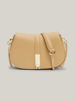 Torebki Na Pasku*Tommy Hilfiger Torba Na Ramię Heritage Z łańcuszkiem CLASSIC KHAKI