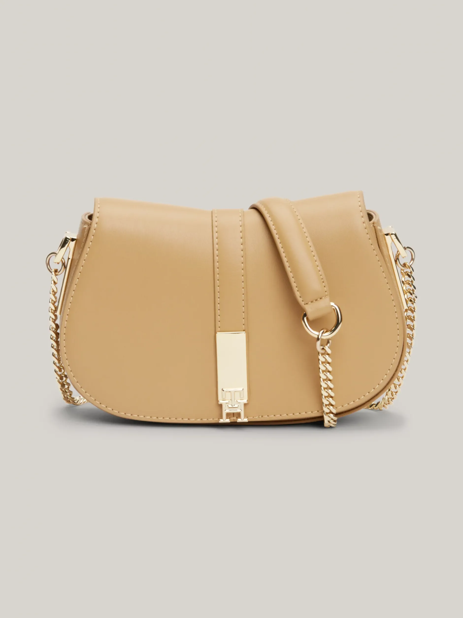 Torebki Na Pasku*Tommy Hilfiger Torba Na Ramię Heritage Z łańcuszkiem CLASSIC KHAKI