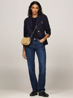 Torebki Na Pasku*Tommy Hilfiger Torba Na Ramię Heritage Z łańcuszkiem CLASSIC KHAKI