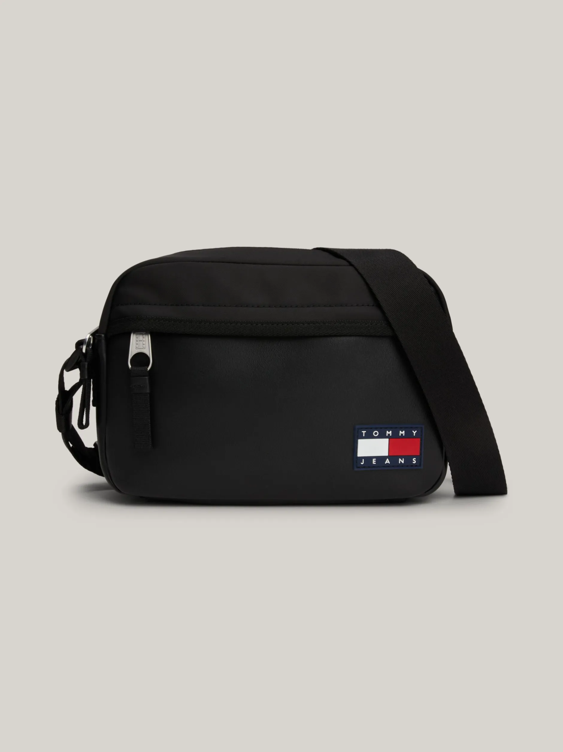 Torebki Na Pasku*Tommy Hilfiger Torba Na Ramię Z Logo Powlekanym Gumą BLACK