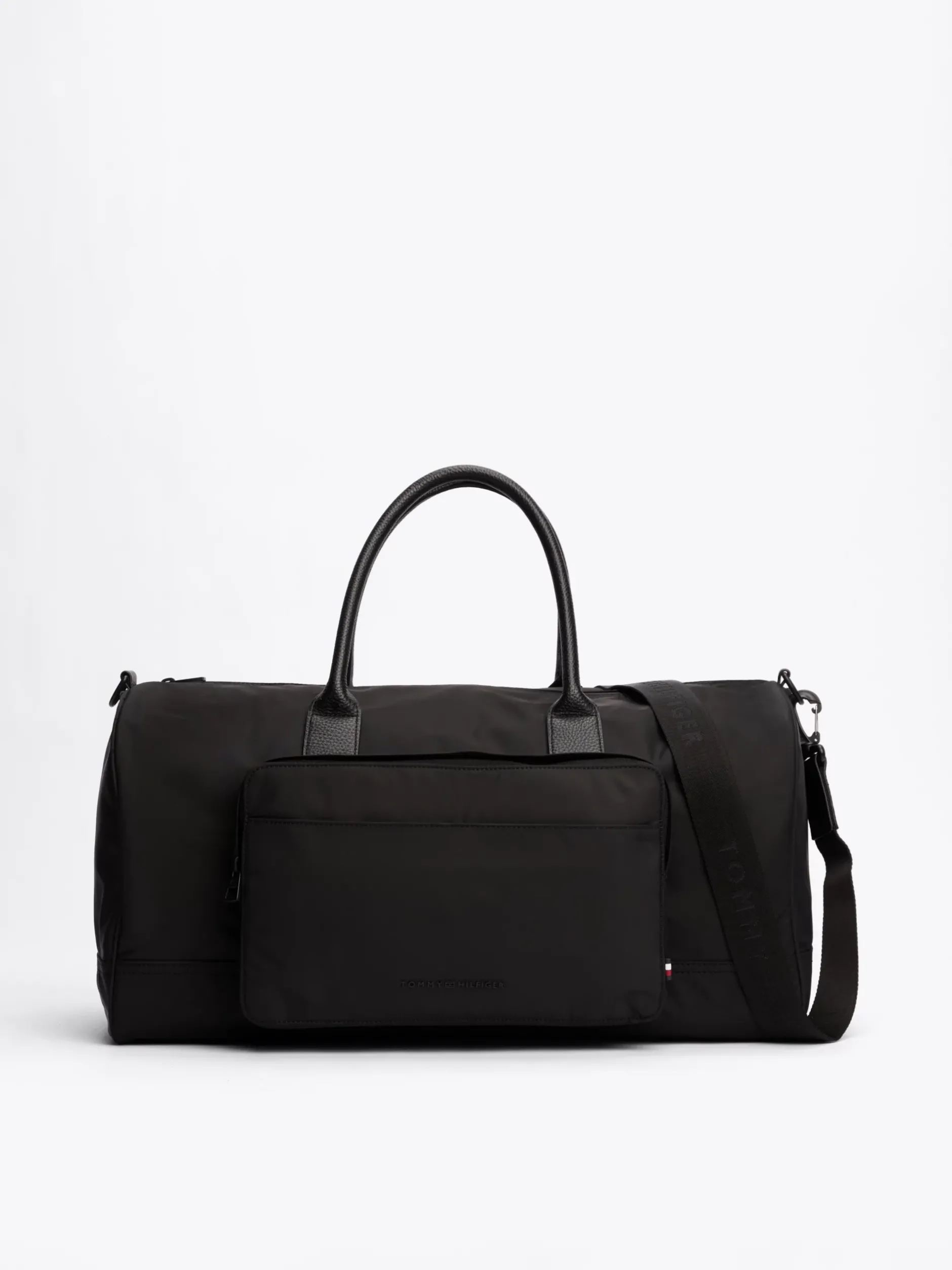 Duże Torby*Tommy Hilfiger Torba Sportowa Z Teksturowanym Logo BLACK