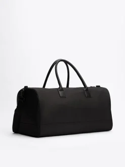 Duże Torby*Tommy Hilfiger Torba Sportowa Z Teksturowanym Logo BLACK