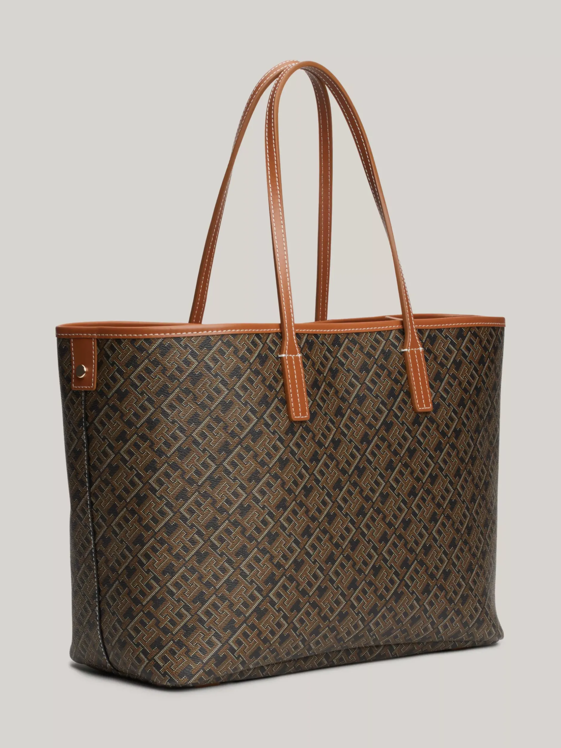 Torebki Tote*Tommy Hilfiger Torba TH Monoplay Z Przegrodą Na Laptopa BLACK / TAN MIX