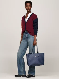 Torebki Tote*Tommy Hilfiger Torba TH Monoplay Z Przegrodą Na Laptopa SPACE BLUE