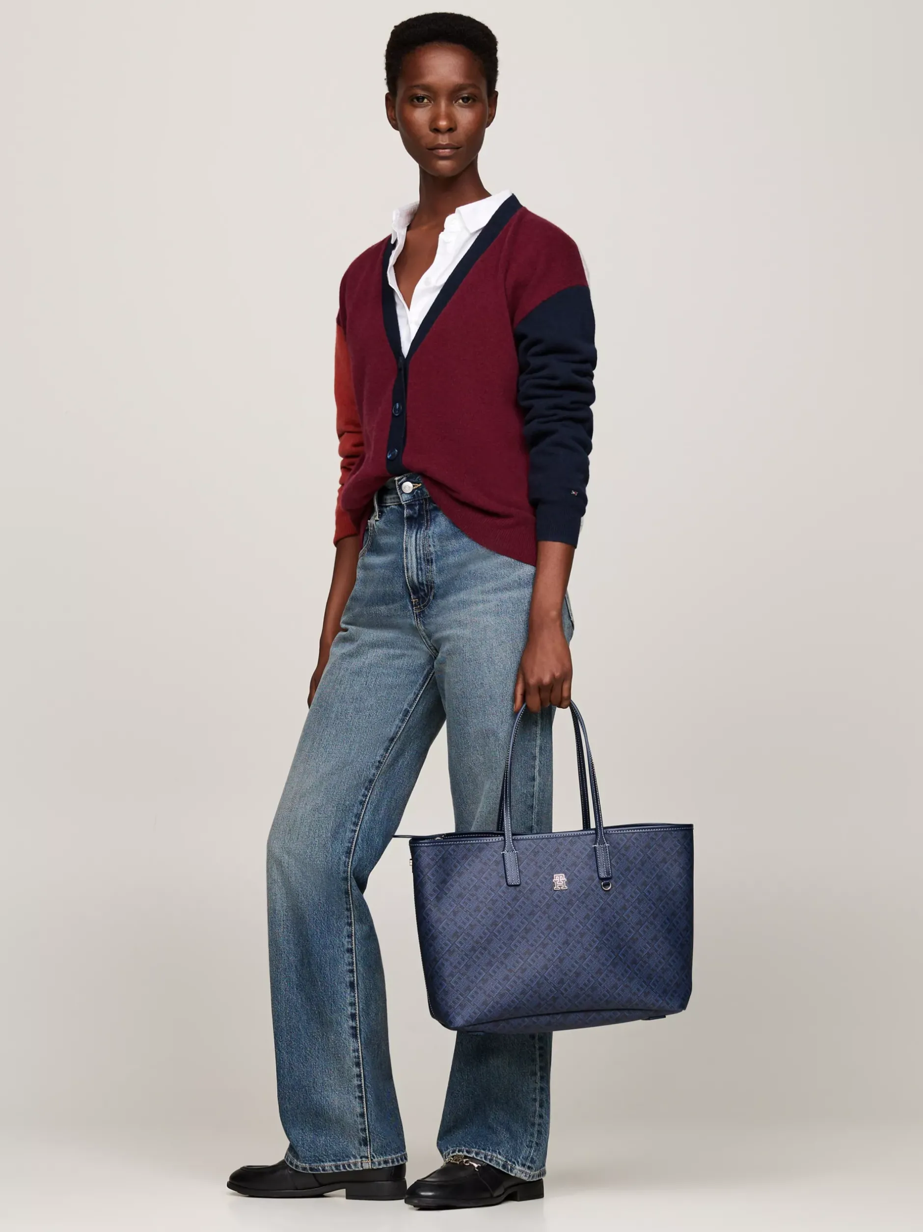 Torebki Tote*Tommy Hilfiger Torba TH Monoplay Z Przegrodą Na Laptopa SPACE BLUE