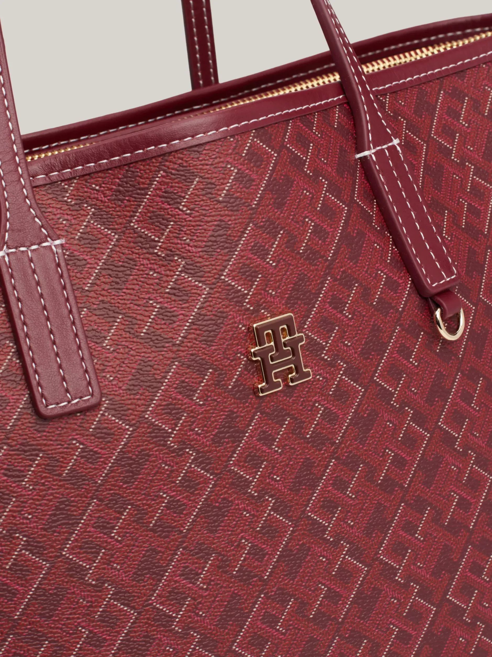 Torebki Tote*Tommy Hilfiger Torba TH Monoplay Z Przegrodą Na Laptopa ROUGE