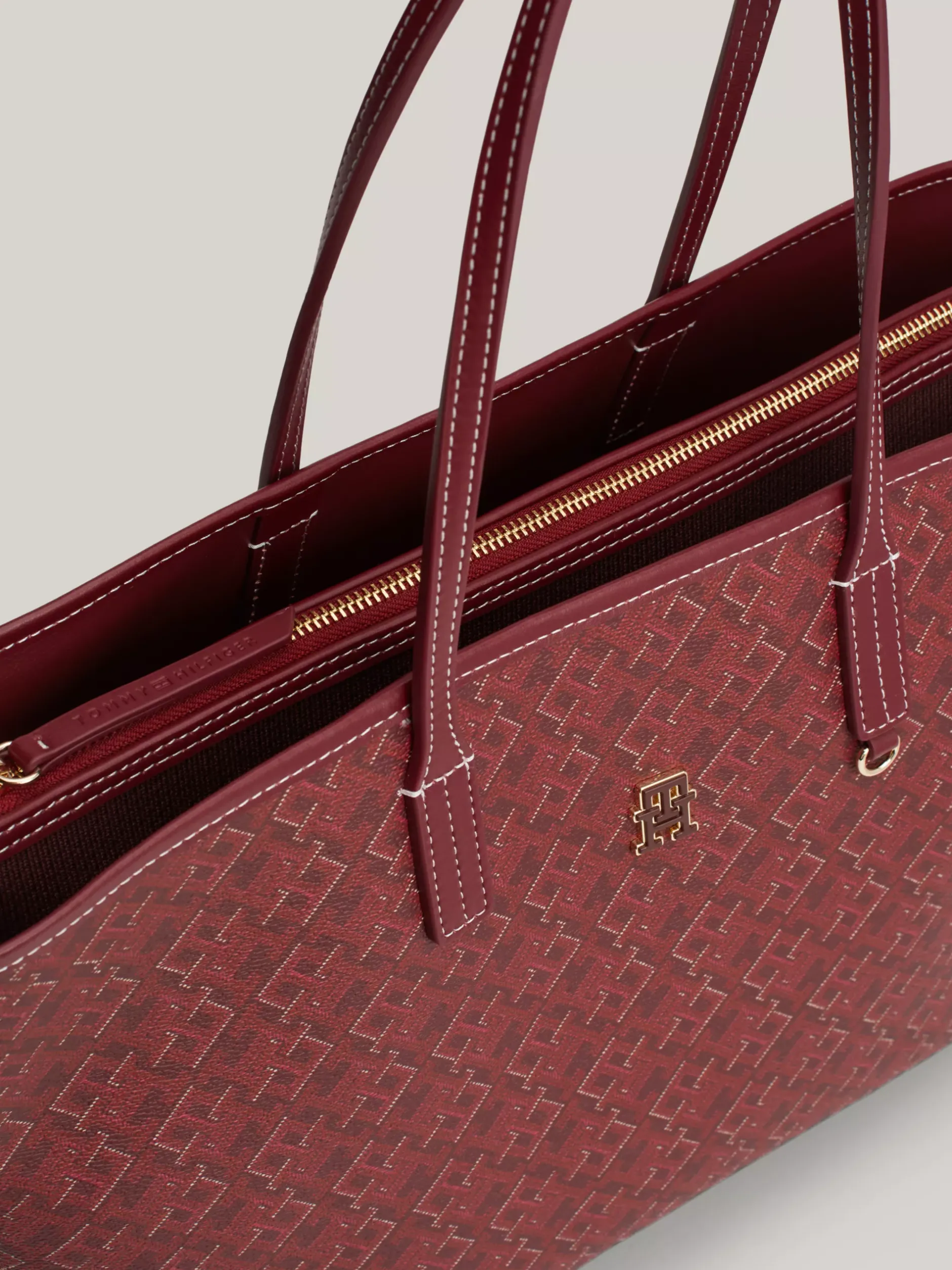 Torebki Tote*Tommy Hilfiger Torba TH Monoplay Z Przegrodą Na Laptopa ROUGE
