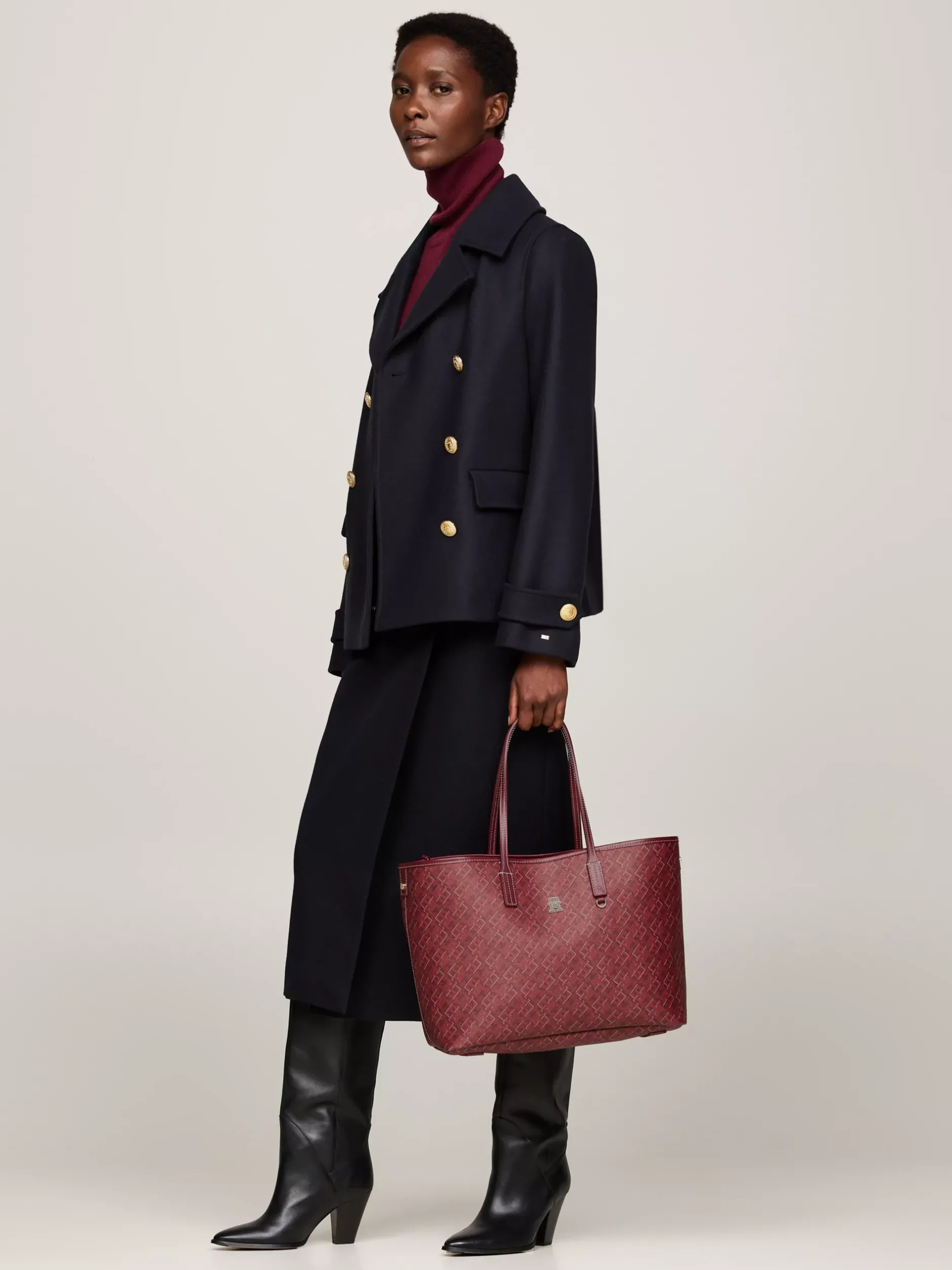 Torebki Tote*Tommy Hilfiger Torba TH Monoplay Z Przegrodą Na Laptopa ROUGE