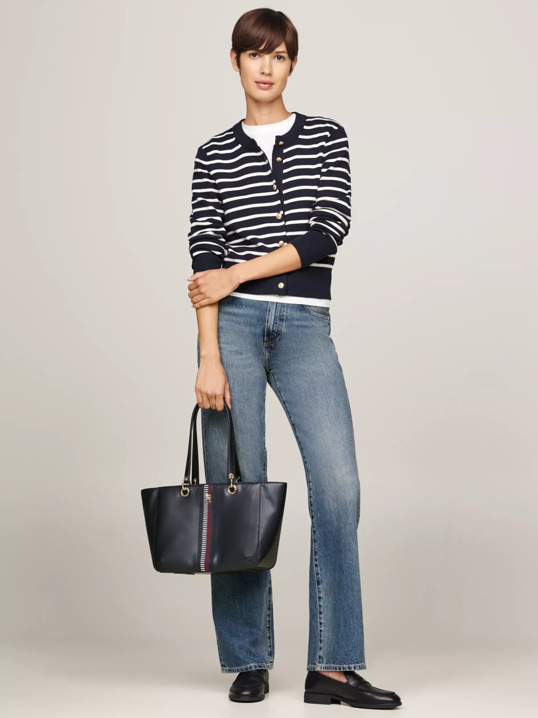 Torebki Tote*Tommy Hilfiger Torba Typu Tote Chic Z Monogramem TH SPACE BLUE