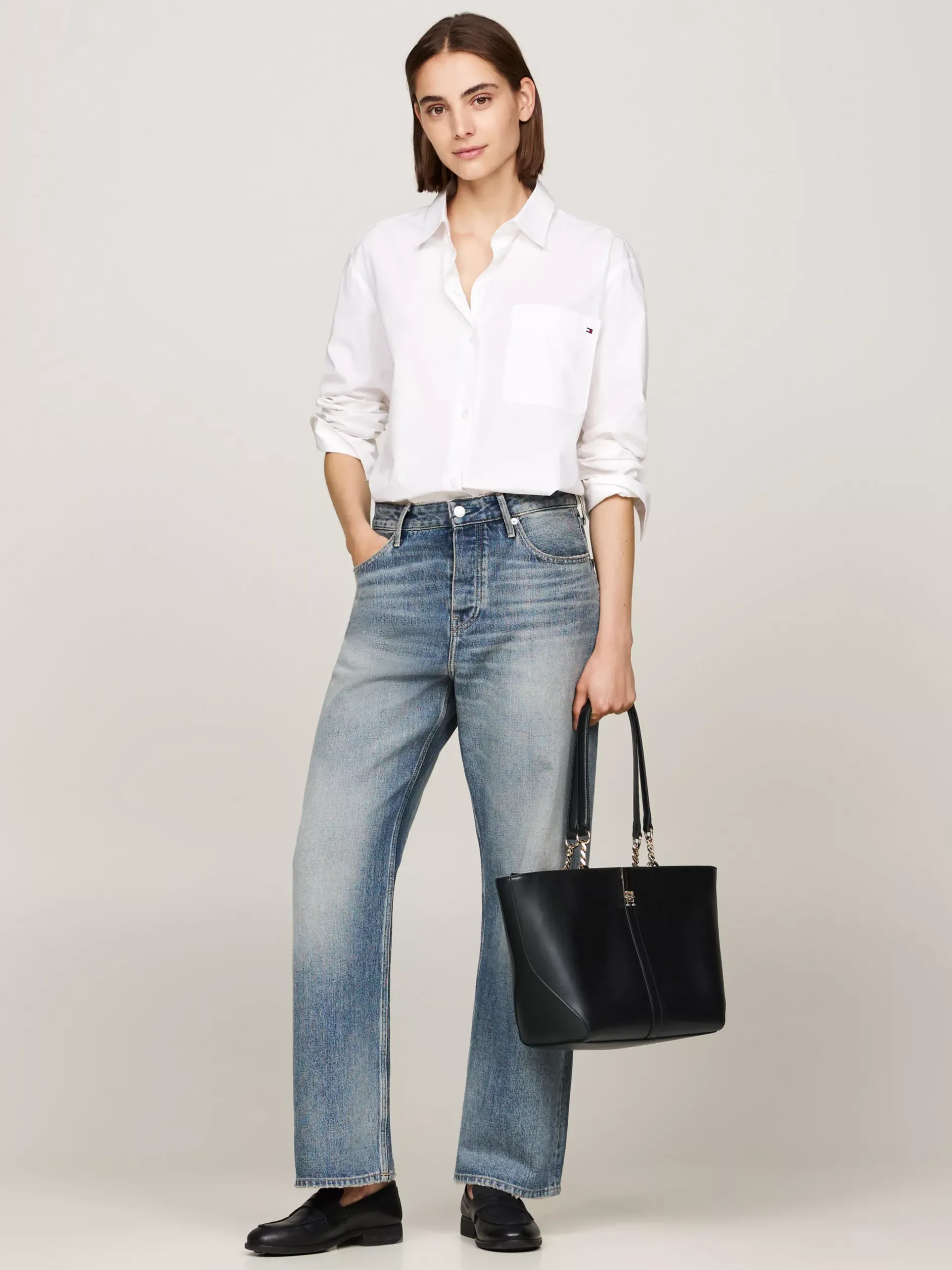 Torebki Tote*Tommy Hilfiger Torba Typu Tote Heritage BLACK