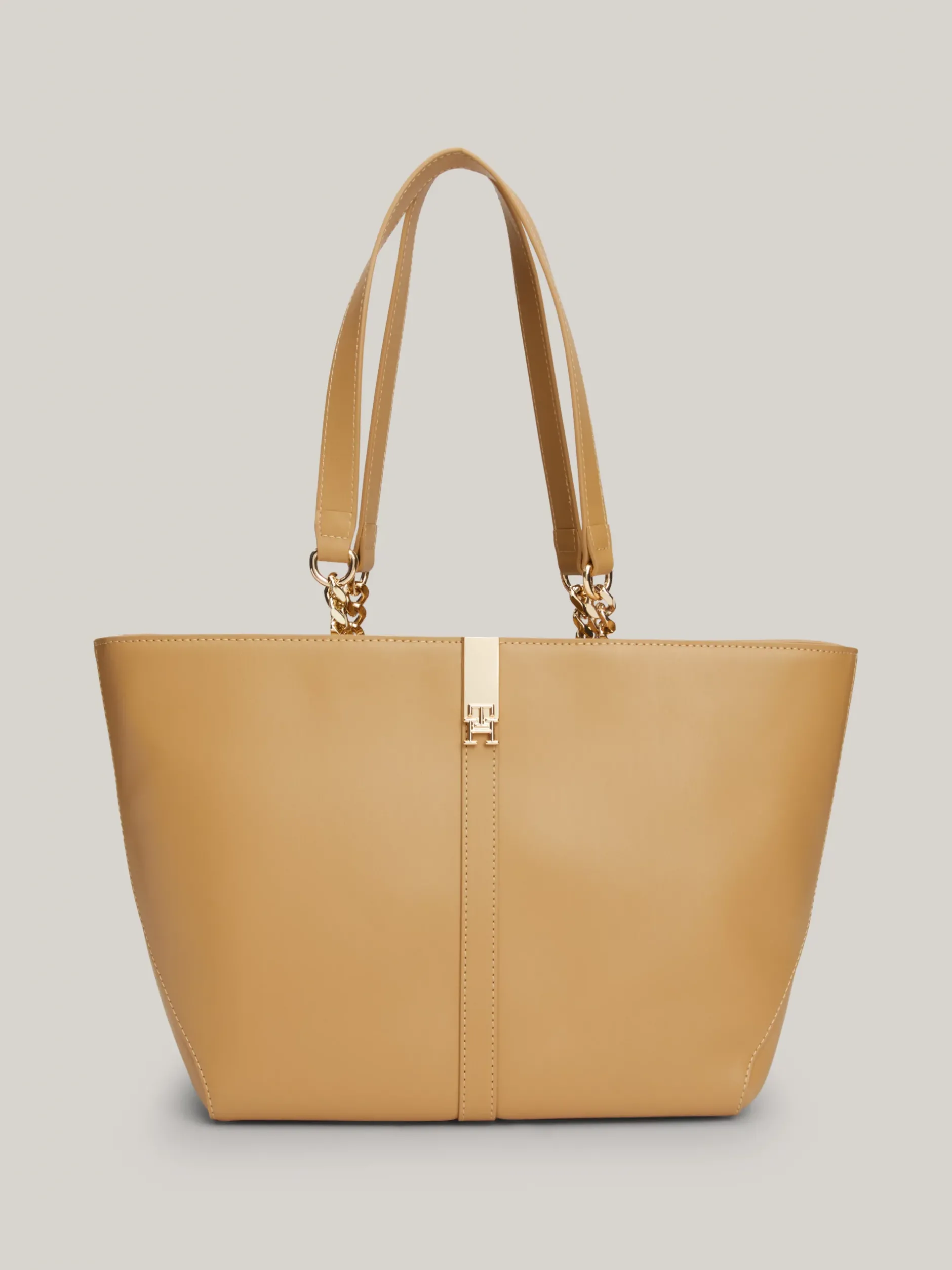 Torebki Tote*Tommy Hilfiger Torba Typu Tote Heritage Z łańcuszkiem CLASSIC KHAKI