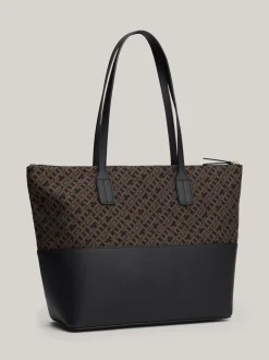 Torebki Tote*Tommy Hilfiger Torba Typu Tote TH Jaquard BLACK