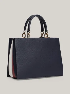 Torebki Tote*Tommy Hilfiger Torba Typu Tote Z Blokami Kolorów TH Monogram SPACE BLUE