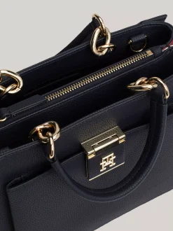 Torebki Tote*Tommy Hilfiger Torba Typu Tote Z Blokami Kolorów TH Monogram SPACE BLUE