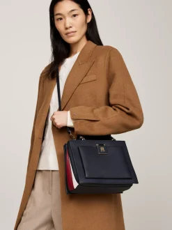 Torebki Tote*Tommy Hilfiger Torba Typu Tote Z Blokami Kolorów TH Monogram SPACE BLUE
