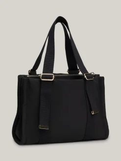 Torebki Tote*Tommy Hilfiger Torba Typu Tote Z Monogramem TH BLACK
