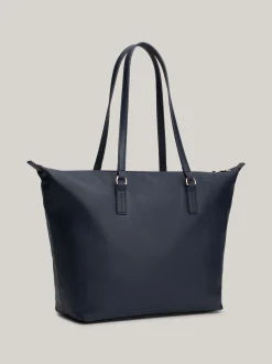 Torebki Tote*Tommy Hilfiger Torba Typu Tote Z Plakietką Z Monogramem TH SPACE BLUE