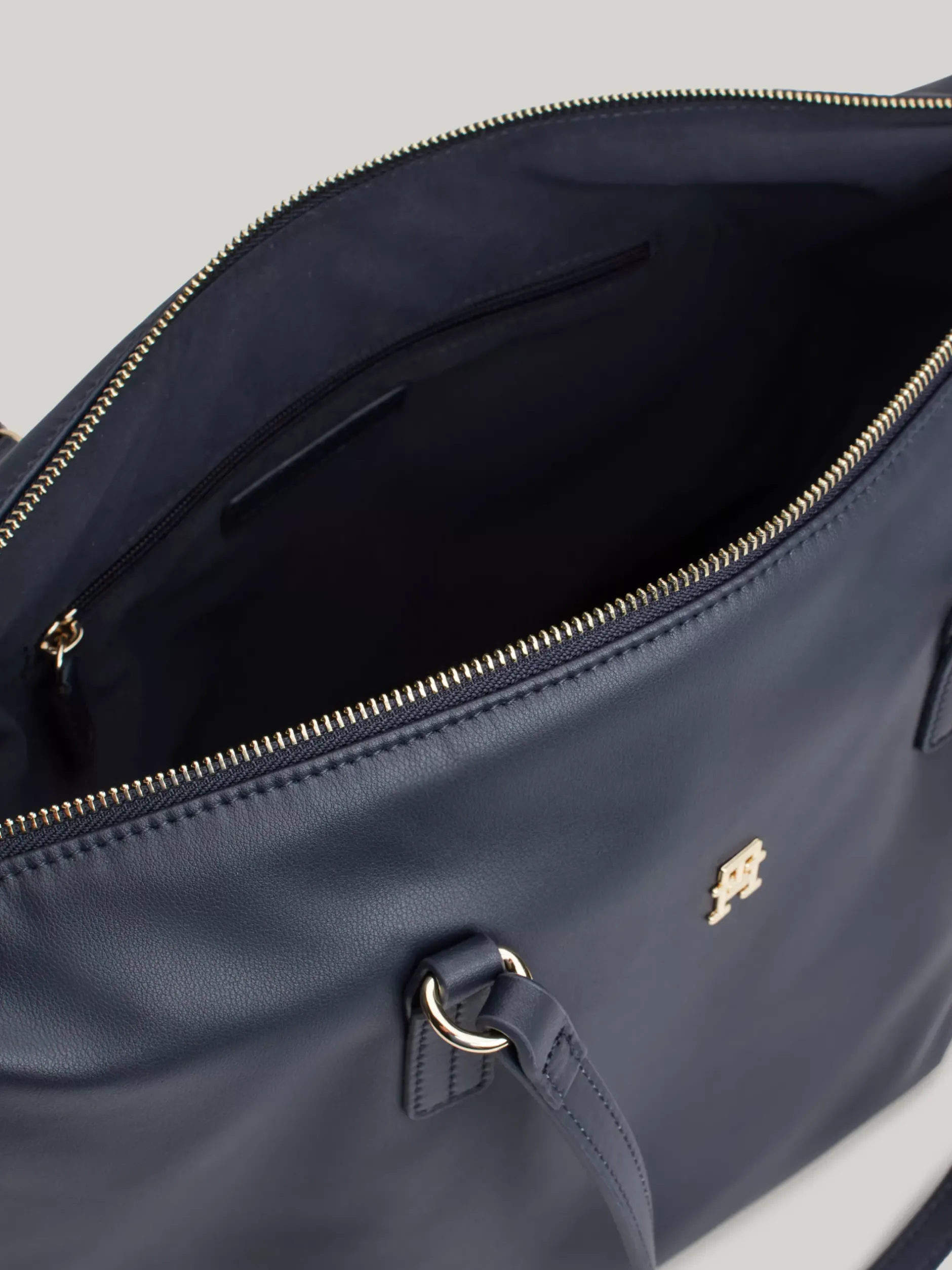 Torebki Tote*Tommy Hilfiger Torba Typu Tote Z Plakietką Z Monogramem TH SPACE BLUE