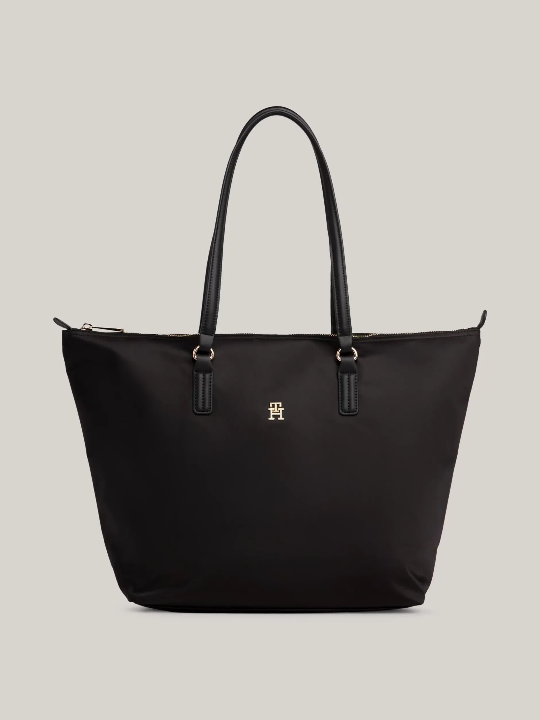 Torebki Tote*Tommy Hilfiger Torba Typu Tote Z Sygnowaną Tasiemką BLACK
